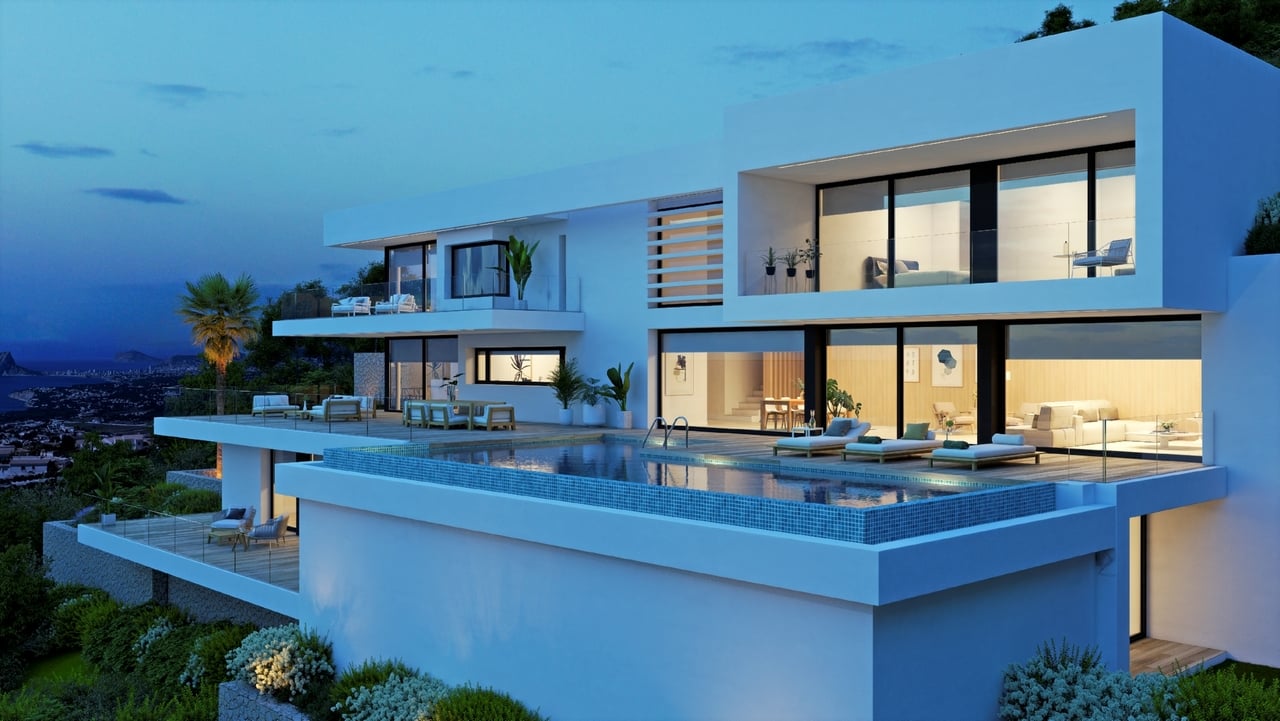 New build 5 bedroom luxury villa with sea views in Cumbre del Sol
